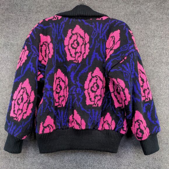 Changing Scene Women's Shawl Collar Cardigan Sweater Jacket Medium Multi Floral - Picture 5 of 12